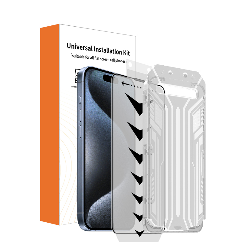 HUAHUO HD Tempered Glass Screen Protector for iPhone 15 14 12 Pro Max Dustproof Installation Applicator Mobile Phone Accessory · image 1