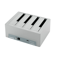 محطة تكثير الأقراص الصلبة MAIWO K3084CL بـ 4 فتحات SATA، محول USB-C خارجي بسرعة 5 جيجابت/ثانية، لقراءة وكتابة الأقراص الصلبة 2.5/3.5 بوصة، بدون الحاجة لأدوات، مصنوعة من البلاستيك