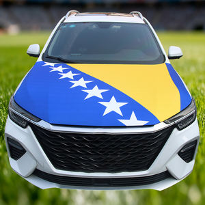 Готов к отправке: Чехол на капот автомобиля с сублимационной печатью, 61 x 45 дюймов, из премиальной ткани, с изображением флага Боснии и Герцеговины - Product Image 2