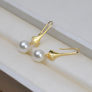 Boucles d'oreilles en argent S925 avec 8-12 perles, accessoires de bijouterie JG5259, composants pour la fabrication de bijoux faits main, plateau - Product Image 4