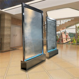 LED Glass Waterfall Fountain with Black Base-Waterproof & Weather Resistant Indoor/Outdoor Wedding Home Decor - Product Image 2