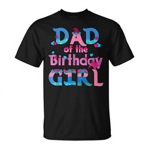 T-shirt da papà della festa di compleanno, manica corta, girocollo, stampa digitale, abbigliamento da festa, festa in famiglia - Product Image 3