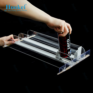 Metal Automatic Cigarettes Plastic Supermarket Easel Stand Rolling Tray Display Retail Rack Pusher With High Quality