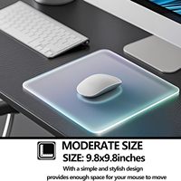 Tapis de souris en verre transparent pour le jeu, le bureau et la maison, tapis de souris pour ordinateur, clavier et ordinateur portable, tapis de bureau pour les joueurs