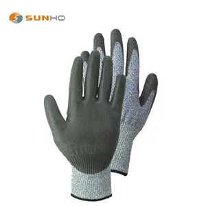 Factory 13G XL Negro Durable HPPE Safety Nylon Liner Guantes de seguridad para el trabajo PU Guantes DE TRABAJO Guantes resistentes a cortes Nivel 5 - Product Image 6