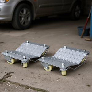 Chariot de transport robuste pour voitures, capacité 6000 lb, plateforme en acier à 4 roues pour le déplacement de véhicules - Product Image 2