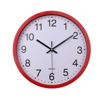 Jam Dinding Digital Quartz Bertenaga Baterai Minimalis Bulat Tanpa Suara Logo Kustom Satu Sisi OEM/ODM Barang Dekoratif Ruang Tamu
