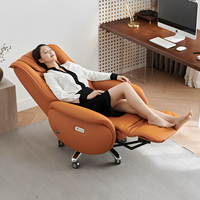 Chaise de direction ergonomique moderne en cuir synthétique pour le bureau et la maison, avec dossier personnalisable et cadre en fer pour la formation des employés