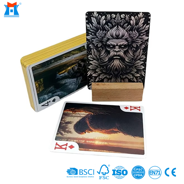 Custom Waterproof Plastic Advertising Poker Cards with Rounded Corners Durable & Eco-Friendly for Game Entertainment and Gift