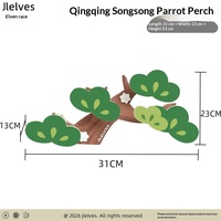 Perchoir en bois pour perroquet, structure d'escalade multi-niveaux, jouets pour oiseaux, décoration de cage pour calopsit, perruche, agapornis, fleur de cerisier