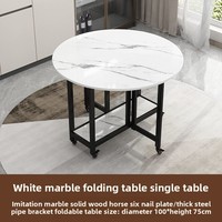 Kleiner Klappbarer Bambus-Esstisch für Apartments Modernes Design Mobiler 2-Sitzer Wohnzimmer-Aufbewahrungstisch Keine Montage Erforderlich