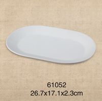 Assiettes à pâtes en céramique blanche en mélamine cassable ronde créative en gros