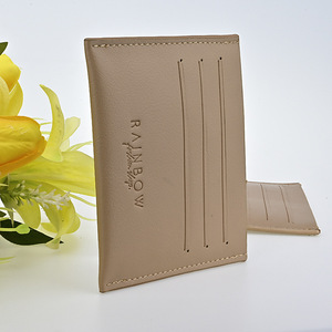 Cartera con múltiples ranuras para tarjetas para mujer, diseño minimalista beige, uso diario - Product Image 3