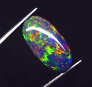 Opale naturelle du Rajasthan de haute qualité, cabochon multi-feu, pierre précieuse non montée, 19,9*10,4*6 mm, 5,4 carats - Product Image 1