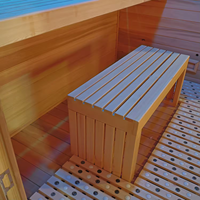 Cabina de Sauna Infrarroja Triunity TZ-JTT-432 de Cedro Rojo/Hemlock/Abeto con Calefacción Eléctrica, Control por Computadora, Energía Solar, para Exteriores/Villa