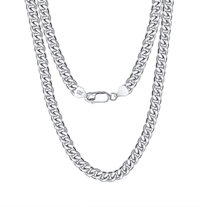 RINNTIN SC Thời Trang Hip Hop Trang Sức Set Necklace <span class=keywords><strong>14K</strong></span> Mạ Vàng 925 Dây Bạc <span class=keywords><strong>Figaro</strong></span> Bead Cuba Liên Kết Chuỗi Vòng Cổ Nam Giới Phụ Nữ - Product Image 6
