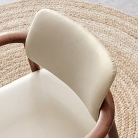Vente en gros de chaises de restaurant en bois massif nordique noir en rotin moderne côté cherner
