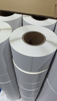 Étiquettes d'expédition thermiques 58x37mm/38mmx25mm en accordéon vierges, autocollantes, imperméables, fabriquées en Chine