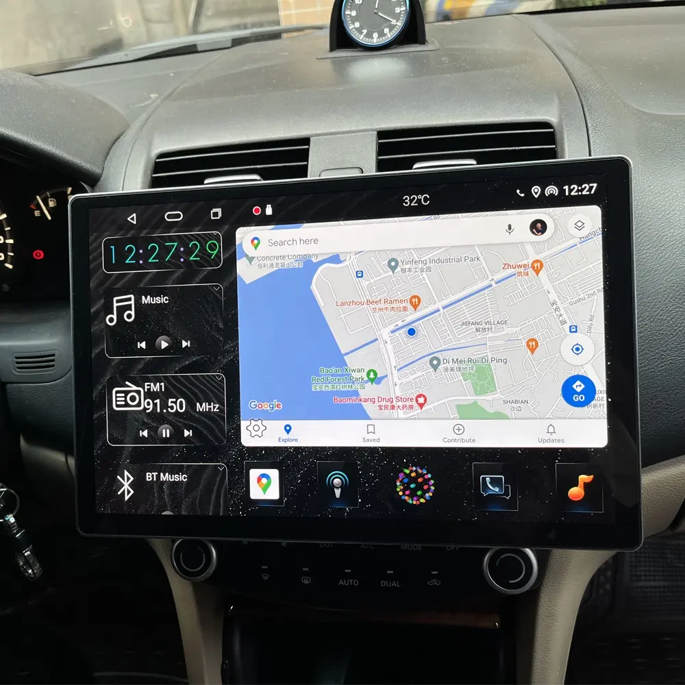Phổ 12 inch bảng điều khiển Android 11 hệ thống RAM 4/6GB Rom 64/128GB 4 gam Android Auto Carplay GPS navigation 2 DIN đài phát thanh xe