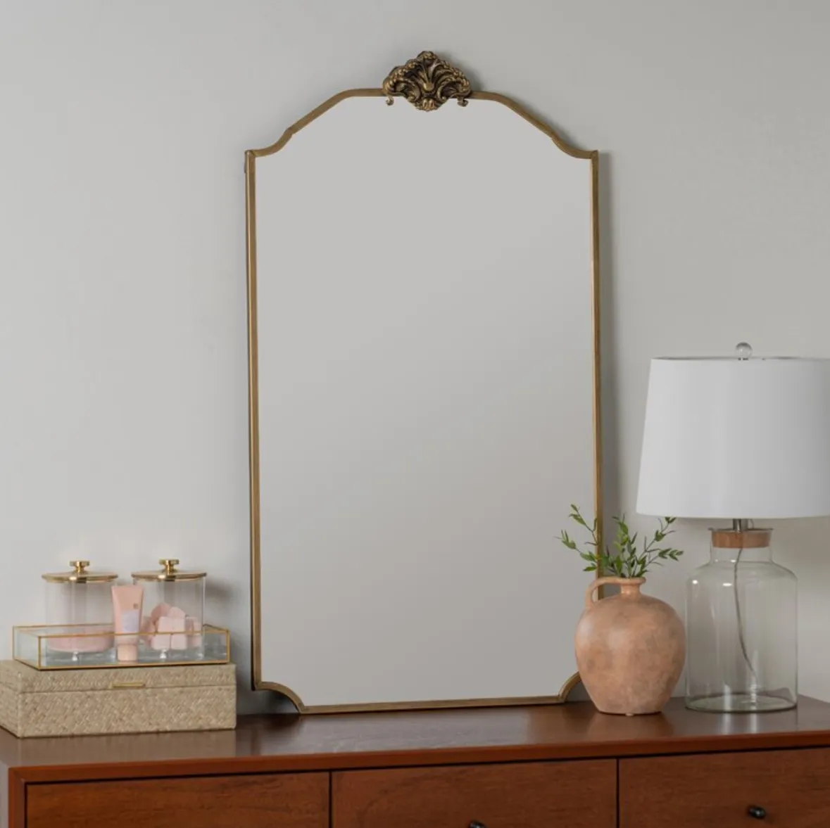 Specchio da parete in metallo minimalista specchio da parete antico francese specchio da trucco per toilette
