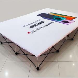 عرض ترويجي: خلفية محمولة من سبائك الألومنيوم المتينة مقاومة للماء، لوحة عرض قابلة للطي مخصصة من القماش للإعلانات في المعارض التجارية - Product Image 3