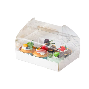 Cajas de Embalaje Rectangulares Desechables <span class=keywords><strong>Sensu</strong></span> PB299 de Plástico PET de 1 mm de Grosor para Pasteles de Té, con Asa, Impresión Offset, para Uso Alimentario - Product Image 3