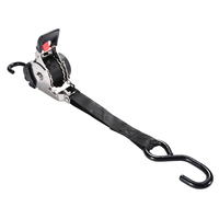 Correa de Amarre Automática de Grado Marino con Trinquete, 1" x 10 pies, 800 kg, Acero Inoxidable BS 304L, Correa Retráctil Automática para Remolque de Barco