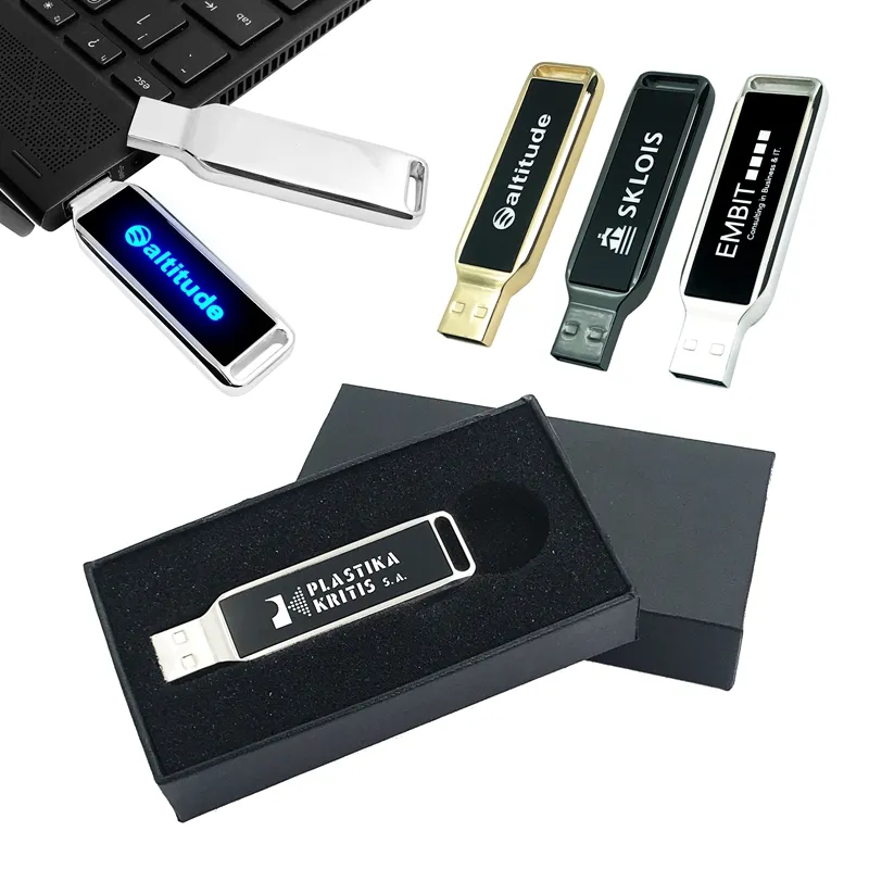 Yeni tasarım ile özel Logo LED USB Flash sürücü