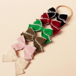 Nouveau Noël Bébé Bande De Cheveux pour Enfants Tricoté En Peluche Arc <span class=keywords><strong>sur</strong></span> Élastique En Nylon Tête Bijoux <span class=keywords><strong>Bandana</strong></span> - Product Image 1