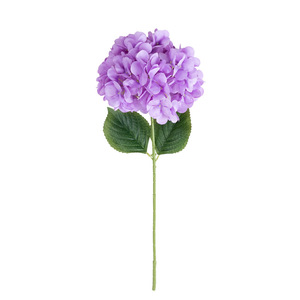 Hortensia en soie à 90 pétales, style Wabi-sabi, à faible saturation, couleur Morandi, à tige unique, fabriqué en Chine, centre de table, fleur artificielle - Product Image 1
