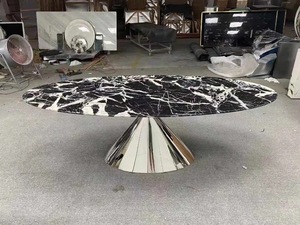<span class=keywords><strong>Table</strong></span> <span class=keywords><strong>basse</strong></span> de luxe personnalisable en métal, style rétro Wabi-Sabi, design soucoupe volante, pour appartements grands et petits, légère - Product Image 6