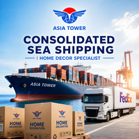 Konsolidierte Seefracht aus China in die USA, DE, AU, GB, Weiterleitung durch FedEx DDP Tür-zu-Tür für Heimdekorationsprodukte