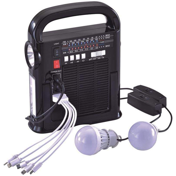 NNS NS-1533BT NS-1533LS 3 LED 10W AM FM SW Multi Band Home Lighting Kit Solar Energy Light System With Battery Radio