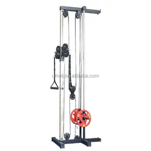 Factory Supply Home Gym Fitness Adjustable Pull Down Wall Mount Cable Machine Dual Pulley System Station