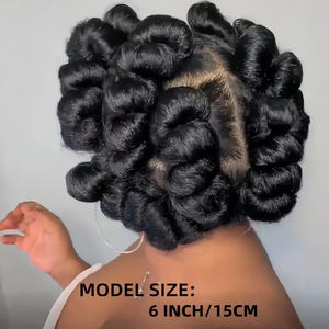 Vendeurs de perruques tressées sans colle en cheveux brésiliens en gros, bonnet en dentelle complète, petite taille avec une longueur longue pour les femmes noires - Product Image 6