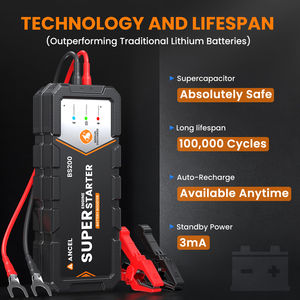 ANCEL BS200 12V Super <span class=keywords><strong>Starter</strong></span> - Solution de démarrage intelligente, permanente et sans entretien avec contrôle par application et durabilité de 100 000 cycles - Product Image 3