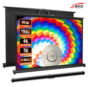 Écran de projection portable haute définition 4:3 de 50 pouces 4K blanc, mini écran de <span class=keywords><strong>table</strong></span>, petit écran de projection mobile pliable pour l'extérieur - Product Image 1