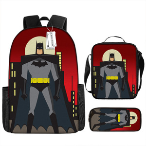 Sac à dos personnalisé <span class=keywords><strong>Marvel</strong></span> Bat Man sac à bandoulière étanche porte-crayon grande capacité Oxford costume trois pièces pour enfants <span class=keywords><strong>cartable</strong></span> - Product Image 2
