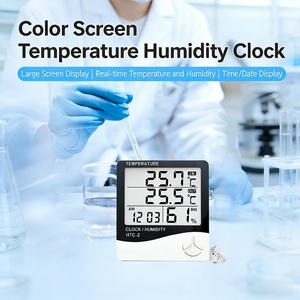 HTC-2 डिजिटल दोहरी टेम्प थर्मो-हाइग्रोमीटर-वाटरप्रूफ घरेलू तापमान और आर्द्रता मीटर सस्ता - Product Image 4