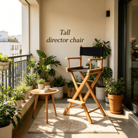 <strong>Best</strong> Seller Stable Tall Frame Foldable Wood Director <strong>Chair</strong> Beach <strong>Chair</strong> Wear Resistant Canvas for Bar Patio Makeup Furnishing