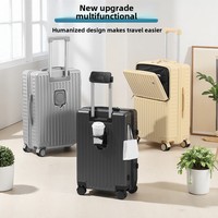 Valise de voyage multifonctionnelle unisexe à ouverture frontale 20 pouces cabine taille 24 pouces valise grande capacité PC étanche nouveau modèle
