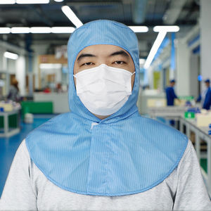 قماش مضاد للكهرباء الساكنة بألوان مخصصة، غطاء رأس صناعي مقاس واحد يناسب الجميع، ألياف بوليستر موصلة للحماية الصناعية - Product Image 1