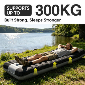 Lit de camping pliable portable avec sac de rangement, matelas de couchage confortable, lit de camp robuste <span class=keywords><strong>pour</strong></span> l'extérieur, idéal <span class=keywords><strong>pour</strong></span> les voyages et les pique-niques - Product Image 3