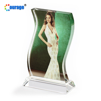Souvenir d'événement, trophée personnalisé, impression par sublimation, plaque en cristal, cadre photo en verre, vierge, BXP-05