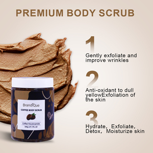 Équipe professionnelle de R & D gommage corporel au café de marque privée sel améliorer la peau rugueuse gommage corporel bio exfoliant - Product Image 3
