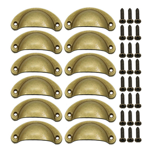家具五金半圆月亮橱柜门把手和旋钮复古梳妆台抽屉拉手 - Product Image 6