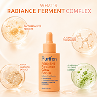 Sérum Éclat de Peau Nourrissant Hydratant à l'Extrait de Ferment Probiotique Double pour un Teint Lumineux et Éclatant, Idéal Peaux Sensibles