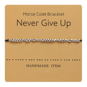 Pulsera de pareja de cartas de código <span class=keywords><strong>Morse</strong></span> Never Give Up - Product Image 2