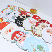 Assiette jetable personnalisable en bambou de qualité alimentaire, en forme de dessin animé, pour les fêtes d'enfants et les sorties printanières