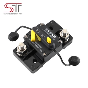 Interruptor de circuito bimetálico E93 70A con terminal diagonal de 3/8 pulgadas, impermeable <span class=keywords><strong>y</strong></span> de reinicio manual para embarcaciones de pesca de arrastre. - Product Image 1
